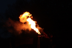 Drache-spukt-Feuer
